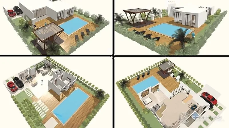 Distribución interna de la casa modelo