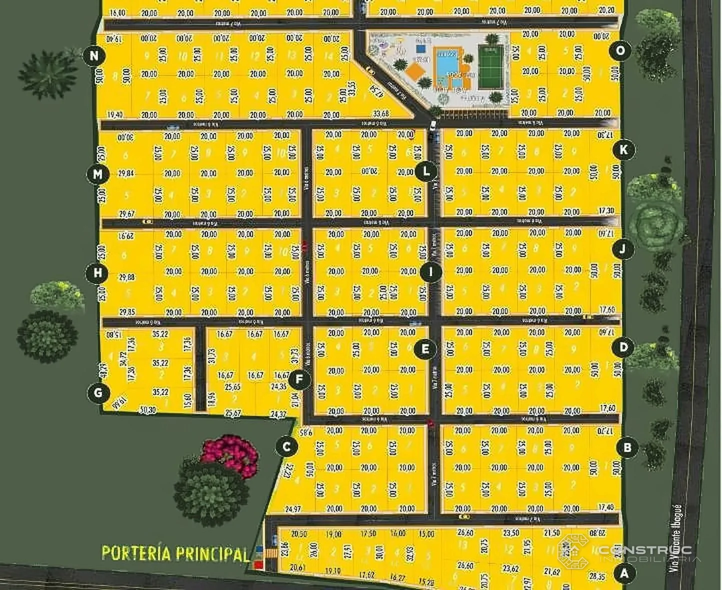 Plano urbanístico de la primera etapa de Las Palmas Campestre